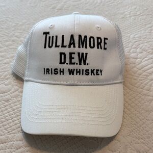 White Mesh Tullamore D.E.W. Cap For St. Patrick’s Day. Unisex.